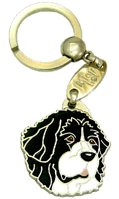 LANDSEER SVART/VIT - pet ID tag, dog ID tags, pet tags, personalized pet tags MjavHov - engraved pet tags online